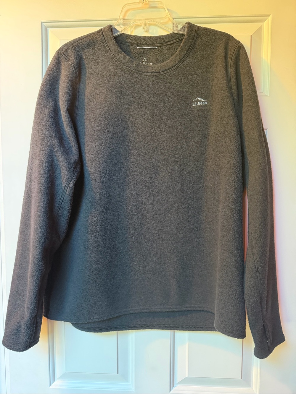 L.L. Bean Woman's Gray Crewneck Fleece Pullover Sweater